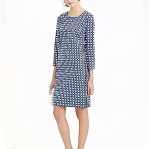 J. Crew Women’s Jet Set Geometric Business Casual Shift Dress Size 6